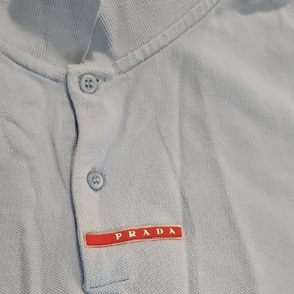 Prada Blue Polo Shirt Classic Design - Picture 2 of 6
